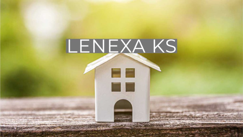 an image of a house with lenexa kansas written on it