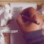 a person writing on a piece of paper that says script