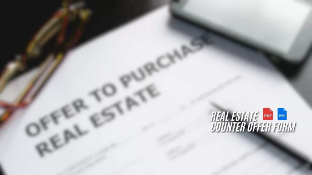 an offer to purchases real estate with text that says real estate counter offer