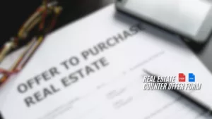 an offer to purchases real estate with text that says real estate counter offer