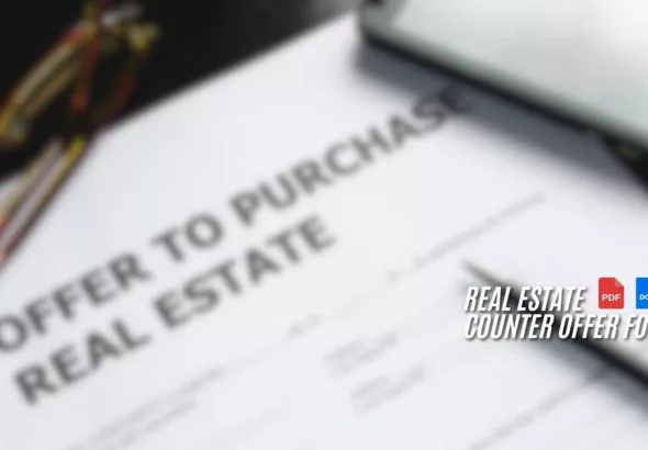 an offer to purchases real estate with text that says real estate counter offer