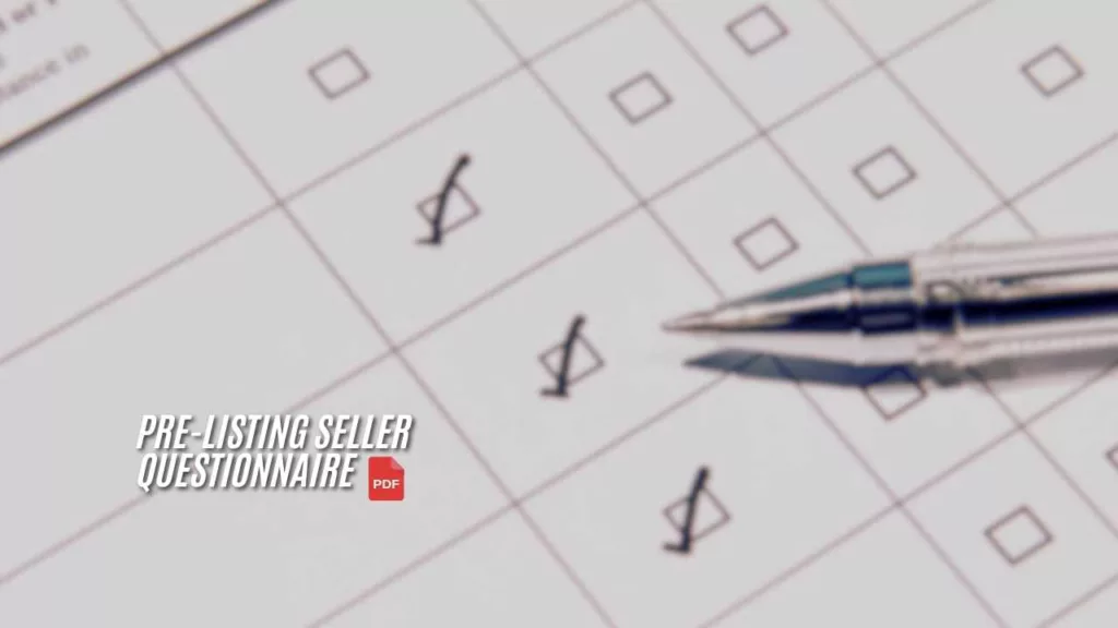 a questionnaire you can use before you start listing your house