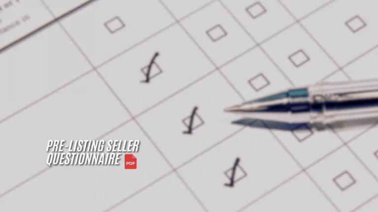 a questionnaire you can use before you start listing your house