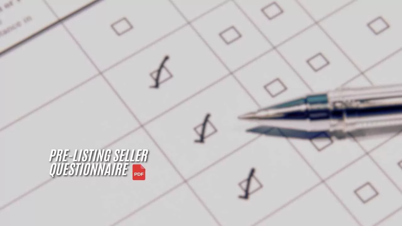 a questionnaire you can use before you start listing your house