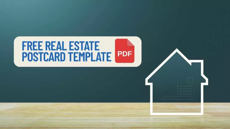 a graphic of a house with a postcard inside of it