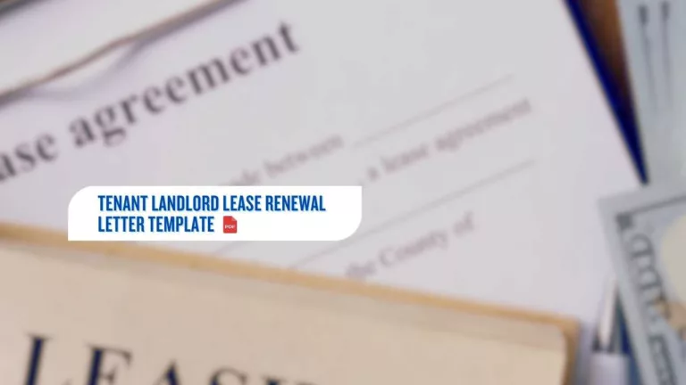 tenant landlord lease renewal letter template