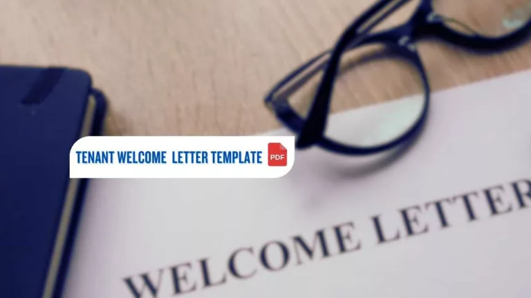 a graphic that says tenant welcome letter template