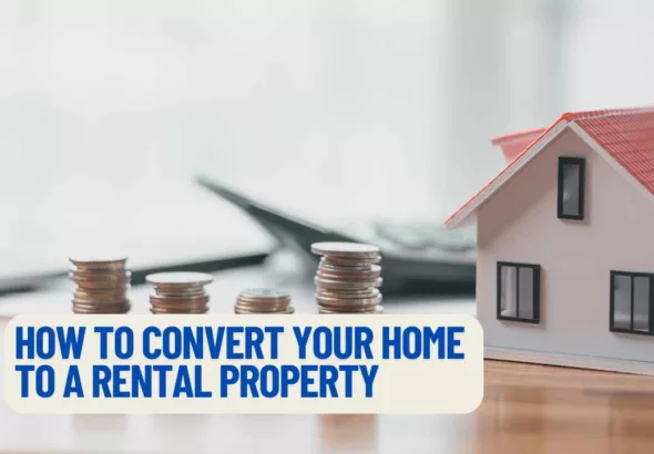a house on a table with money on it and a rental property