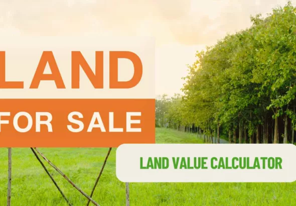 a sign that says land for sale