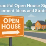 open house sign place ideas
