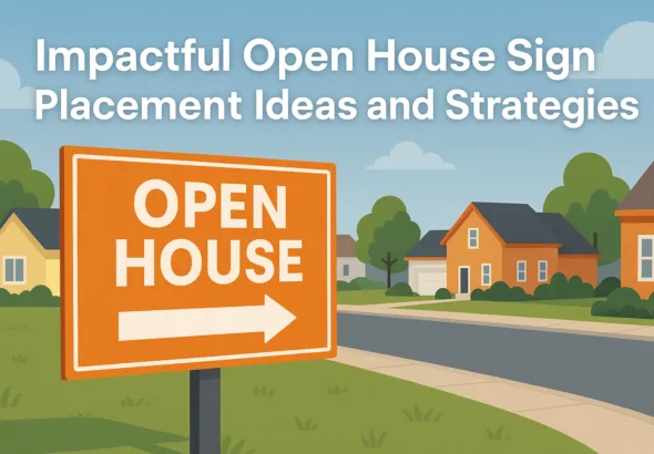 open house sign place ideas
