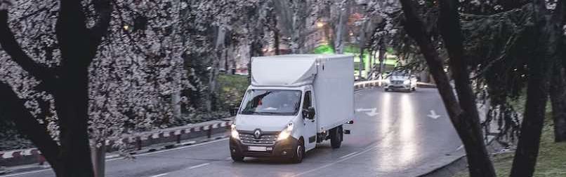 a moving truck on the road