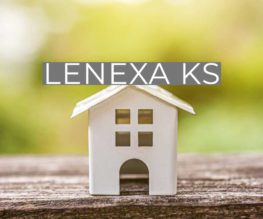 an image of a house with lenexa kansas written on it