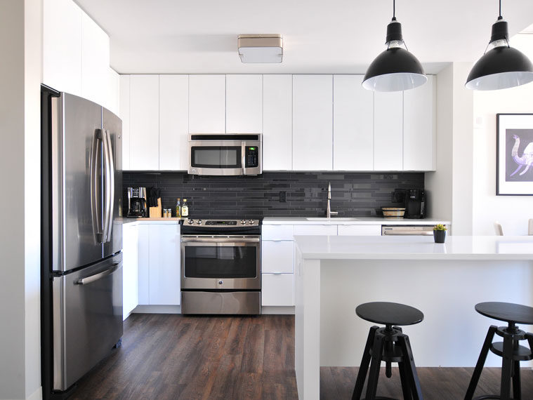 a nicely staged kitchen for sales